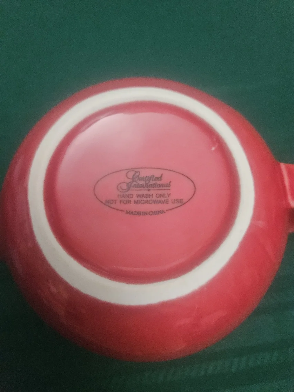 Certified International Teapot with Infuser 24 oz Red Ceramic